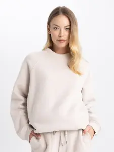 DeFacto Round Neck Pullover Sweatshirt