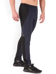 REDESIGN Men Colourblocked Activewear Stretchable Mid-Rise Dry-Fit Track Pant