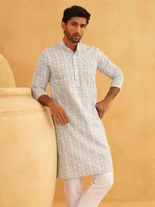 SOJANYA Floral Embroidered Pure Cotton Kurta