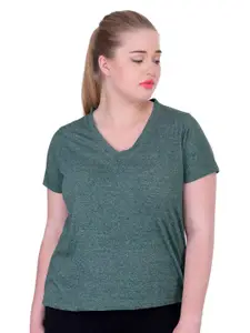 LastInch Plus Size V-Neck Cotton T-shirt