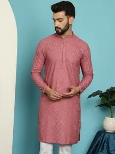 SOJANYA Geometric Embroidered Pure Cotton Straight Kurta