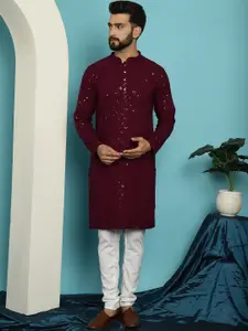 SOJANYA Embroidered Pure Cotton Kurta with Churidar