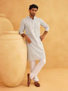 SOJANYA Embroidered Pure Cotton Kurta with Pyjama Set