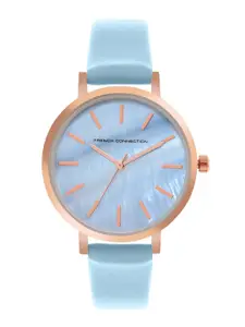 French Connection Women Printed Dial & Leather Straps Analogue Watch FCN00060A