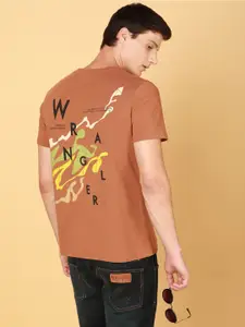 Wrangler Printed Round Neck Pure Cotton T-shirt
