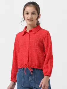 Vero Moda Girls Self Design Casual Shirt