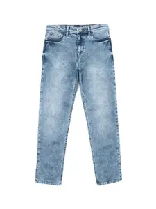 Allen Solly Junior Boys Slim Fit Mid-Rise Heavy Fade Clean Look Stretchable Jeans