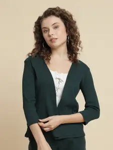 UnaOne Ribbed Open Front Pure Cotton Shrug