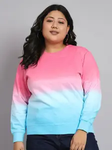 BEYOUND SIZE - THE DRY STATE Plus Size Colourblocked Fleece Sweatshirt