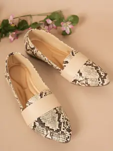 Style Shoes Pointed Toe Printed Ballerinas