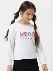 Vero Moda Girls Typography & Minni Mouse Printed T-shirt
