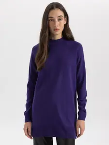 DeFacto Raglan Sleeves Longline Acrylic Pullover Sweater