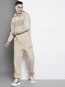 boohooMAN Typography Detailed Hooded Oversized Tracksuits