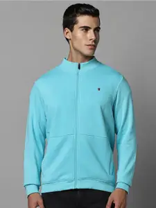 Louis Philippe Sport Mock Collar Front Open Sweatshirt