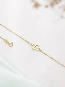 Zavya 925 Pure Sterling Silver Gold-Plated Anklet