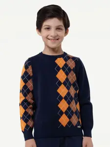 One Friday Boys Abstract Printed Pullover Sweater