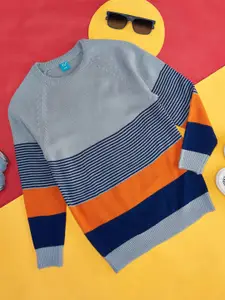 YU by Pantaloons Boys Colourblocked Acrylic Pullover Sweaters