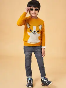 YU by Pantaloons Boys Printed Acrylic Pullover Sweater