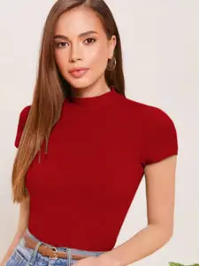 Dream Beauty Fashion High Neck Fitted Top