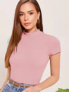 Dream Beauty Fashion High Neck Fitted Top