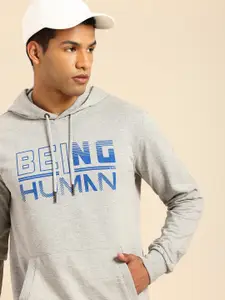 Being Human Brand Logo Printed Hooded Sweatshirt