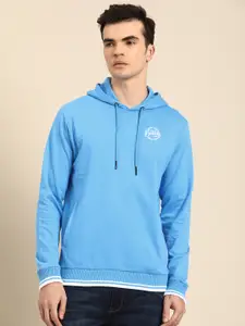 Being Human Men Brand Logo Print Hooded Pure Cotton Sweatshirt