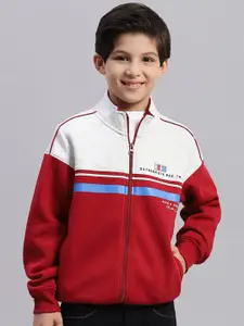 Monte Carlo Boys Striped Front-Open Sweatshirt