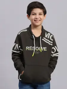 Monte Carlo Boys Typography Printed Hooded Cotton Sweatshirt