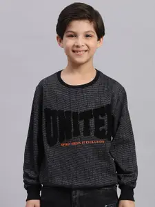 Monte Carlo Boys Typography Printed Cotton Sweatshirt
