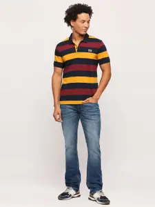 Pepe Jeans Striped Polo Collar Cotton T-shirt