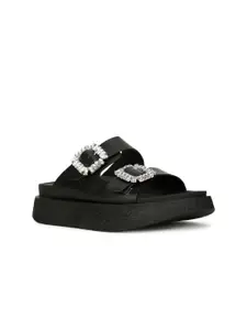 Bata Embellished Flatform Heels