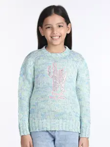 Wingsfield Girls Ribbed Embellished Detail Acrylic Pullover