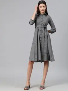Cottinfab Shirt Dress with Tie-Up Detail