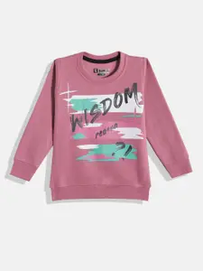 Eteenz Girls Typography & Abstract Printed Round-Neck Premium Cotton Sweatshirt