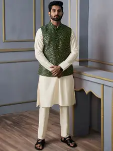 Inddus Woven Designed Nehru Jacket