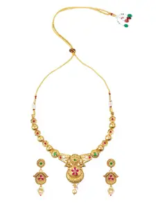 Shining Jewel - By Shivansh Gold-Plated Necklace