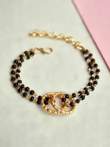 BeAbhika Women Black Wraparound Bracelet Mangalsutra
