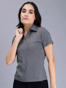 ENTELLUS Polo Collar Short Sleeves Cotton Slim Fit T-shirt