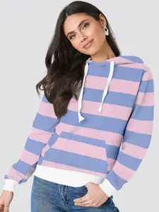 The Dry State Striped Hooded Fleece Pullover