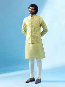 KISAH Mandarin Collar Regular Kurta With Churidar