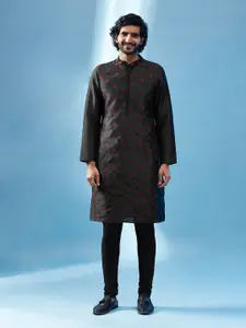 KISAH Floral Embroidered Regular Kurta With Churidar