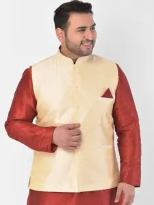 Sztori Mandarin Collar Sleeveless Nehru Jacket
