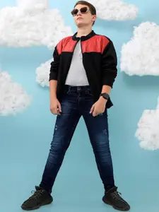 Instafab Boys Colourblocked Windcheater Bomber Jacket