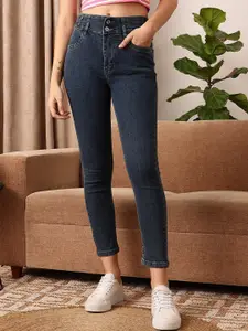 STREET 9 Women Comfort Skinny Fit Mid-Rise Cotton Jeans