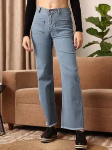 STREET 9 Women Comfort Wide Leg Clean Look Stretchable Jeans