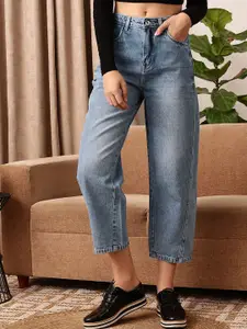 STREET 9 Women Comfort Clean Look Mom Fit Heavy Fade Stretchable Jeans