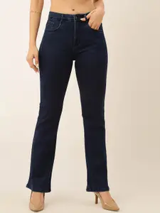 ZOLA Women Blue Bootcut Clean Look Cotton Jeans