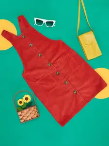 Pantaloons Junior Girls V-Neck Cotton Peplum Dress