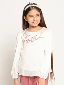 One Friday Girls Pleated A-line Top