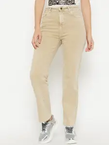 Madame Women Straight Fit Mid-Rise Cotton Jeans